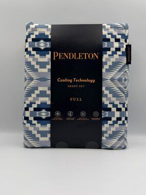 Pendleton Abiquiu Sky Cooling Technology FULL Sheet Set Blue Geometric Southwest